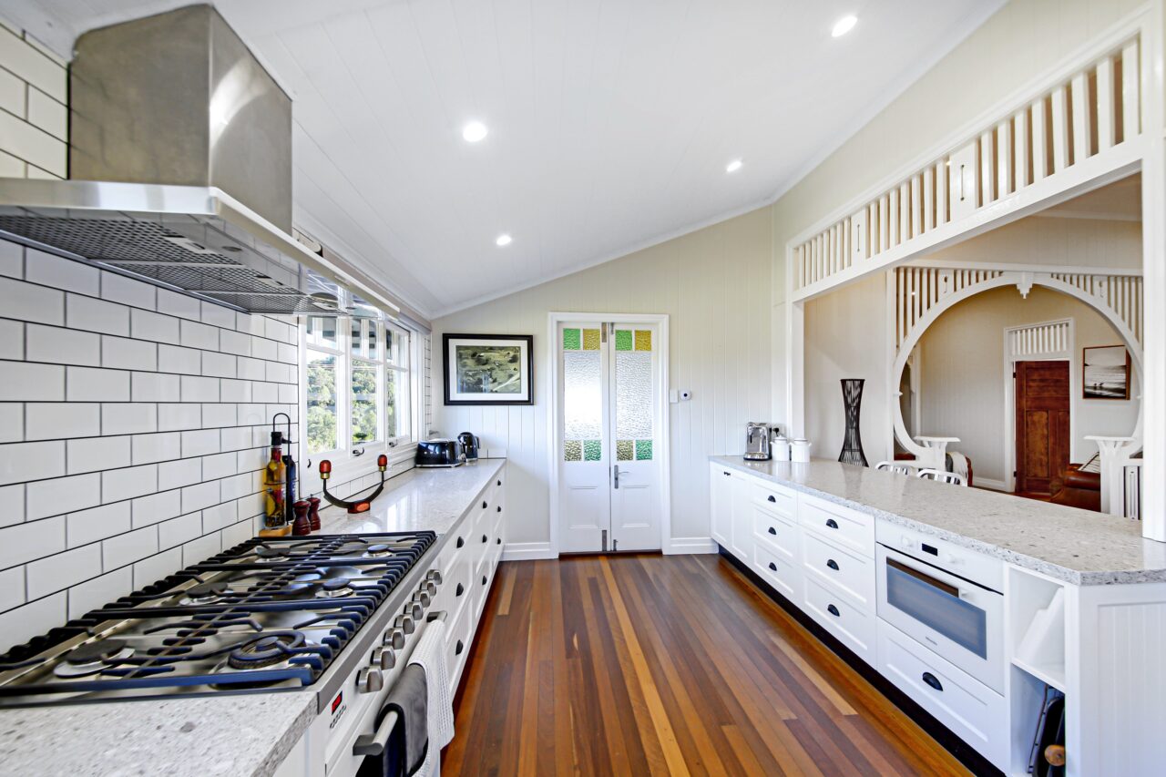 Interior living and dining space at Kin Kin Farm House